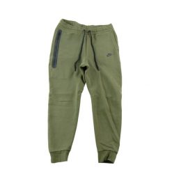 Second life - Nike spodnie dresowe męskie Tech Fleece slim fit - Jak nowy. Zielone spodnie sportowe męskie Nike, z dresówki. Za 170.36 zł.