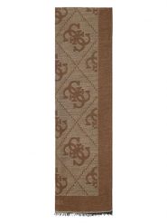 Guess Szal w kolorze jasnobrązowym - 180 x 53 cm rozmiar: onesize. Brązowe szaliki i kominy damskie Guess, z aplikacjami, z materiału. Za 266.01 zł.