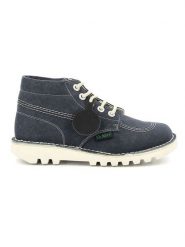 Kickers Botki "Kick hi" w kolorze granatowo-kremowym rozmiar: 40. Brązowe botki damskie Kickers, bez obcasa, bez zapięcia. Za 298.67 zł.