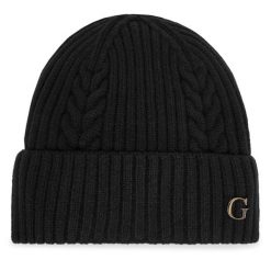 Czapka Guess. Czarne czapki zimowe damskie Guess. Za 159.99 zł.
