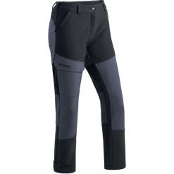 Spodnie damskie Maier Sports Fleeceflex. Czarne spodnie materiałowe damskie Maier Sports, bez wzorów, z materiału. Za 458.50 zł.