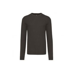 Sweter z okrągłym dekoltem Kariban. Szare swetry męskie KARIBAN, na zimę, m, bez wzorów, bez kołnierzyka. Za 227.50 zł.