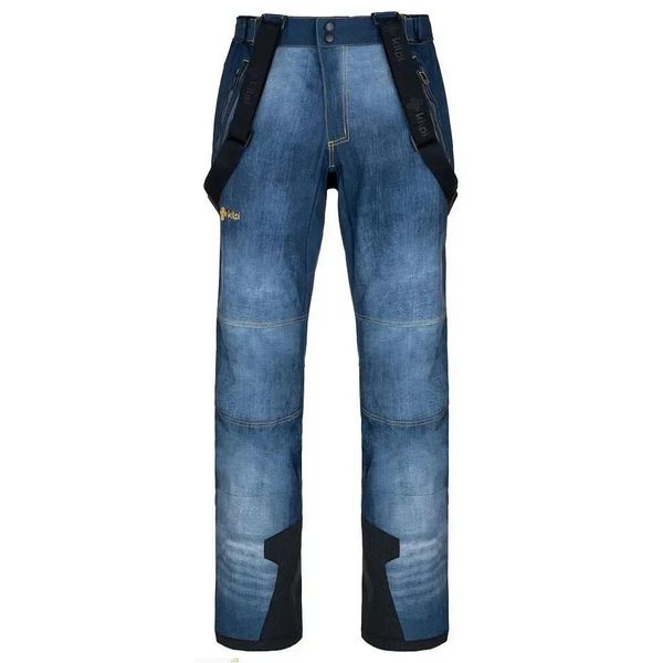Spodnie narciarskie softshell Kilpi Jeanso. Niebieskie spodnie materiałowe męskie Kilpi, bez wzorów, z denimu. Za 345.00 zł.