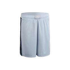 Spodenki Do Gry W Koszykówkę Damskie Jasnoszaro- Granatowe Sh500. Szare szorty damskie TARMAK, bez wzorów, z materiału. Za 39.99 zł.