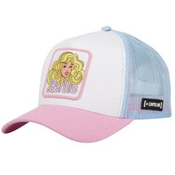 Czapka z daszkiem Capslab Barbie Snapback Trucker - CL/BA1/2/CT/BA17. Białe czapki z daszkiem damskie CapsLab, bez wzorów. Za 109.00 zł.