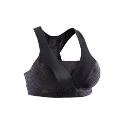 Stanik fitness kardio 900 czarny. Czarne biustonosze sportowe damskie DOMYOS, bez wzorów, z elastanu. Za 79.99 zł.