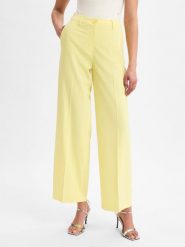 More & More spodnie z tkaniny modułowej Kobiety żółty, 36. Żółte spodnie materiałowe damskie MORE & MORE, bez wzorów, z bawełny, biznesowe. Za 279.95 zł.