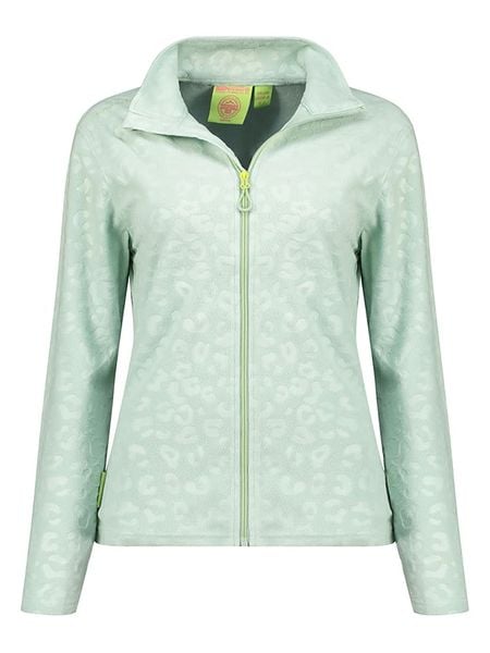 Geographical Norway Kurtka polarowa "Uminie" w kolorze jasnozielonym rozmiar: XXL. Zielone kurtki damskie Geographical Norway, xxl, bez wzorów, z polaru, bez kaptura. Za 112.83 zł.