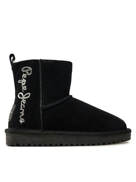 Pepe Jeans Śniegowce PGS50199 Czarny. Czarne kozaki dziewczęce Pepe Jeans, z jeansu. Za 329.99 zł.