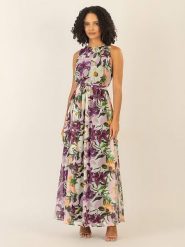 APART Sukienka w kolorze ciemnofioletowo-jasnozielonym rozmiar: 40. Różowe sukienki damskie Apart, na co dzień, bez wzorów, z tkaniny, bez kołnierzyka, bez ramiączek, maxi, proste. Za 282.99 zł.