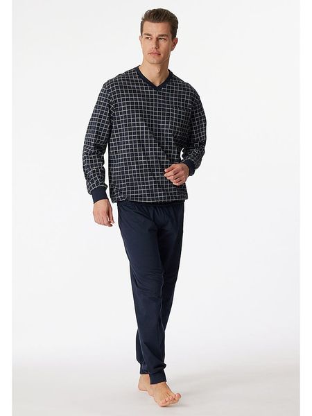 Schiesser Piżama w kolorze granatowym rozmiar: 62. Niebieskie piżamy męskie Schiesser, bez wzorów, z bawełny, bez ramiączek. Za 148.61 zł.