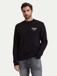 HUGO Bluza Nespon 50572772 Czarny Regular Fit. Czarne bluzy bez kaptura męskie Hugo, l, z bawełny. Za 349.99 zł.