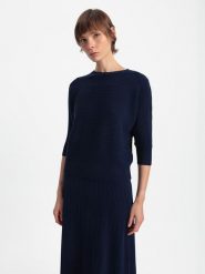 BGN Sweter w kolorze granatowym rozmiar: 36. Niebieskie swetry klasyczne damskie BGN, z wełny, bez kołnierzyka. Za 87.81 zł.