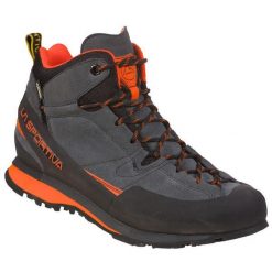 Buty trekkingowe La Sportiva Boulder X GTX Tige Mid. Czarne buty trekkingowe męskie La Sportiva, z gore-texu, bez zapięcia, trekkingowe, gore-tex. Za 949.10 zł.