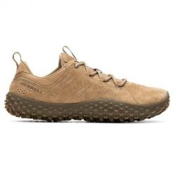 Buty trekkingowe męskie Merrell Wrapt. Brązowe buty trekkingowe męskie MERRELL, z materiału, bez zapięcia, trekkingowe. Za 694.00 zł.