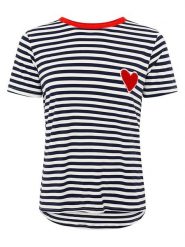 Zwillingsherz Koszulka w kolorze biało-czarnym rozmiar: M. Białe t-shirty damskie Zwillingsherz, m, bez wzorów, bez kołnierzyka. Za 122.96 zł.