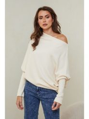 Joséfine Sweter "Isaszeg" w kolorze kremowym rozmiar: XL. Brązowe swetry klasyczne damskie Joséfine, xl, z kaszmiru, bez kołnierzyka. Za 144.92 zł.