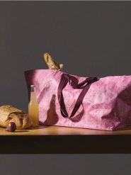 Wzorzysta torba z uchwytami - różowy. Czerwone torebki klasyczne damskie Sinsay, bez wzorów, bez dodatków. Za 9.99 zł.