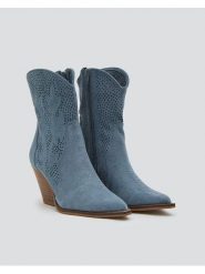 Bellucci Botki w kolorze niebieskim na obcasie rozmiar: 38. Niebieskie botki damskie Bellucci, eleganckie, bez obcasa, na obcasie, bez zapięcia. Za 194.45 zł.