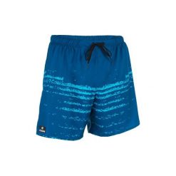 Spodenki surfing krótkie BBS 100 Waves męskie. Niebieskie szorty męskie OLAIAN, bez wzorów, z materiału, sportowe. Za 29.99 zł.