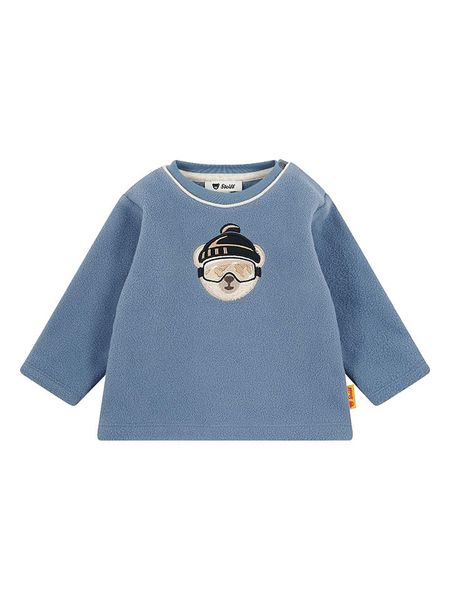 Steiff Bluza w kolorze niebieskim rozmiar: 68. Niebieskie bluzy i bluzki niemowlęce Steiff, bez wzorów, bez ramiączek, bez kaptura. Za 96.14 zł.