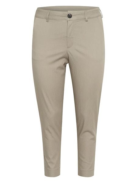 KAFFE curve Spodnie chino w kolorze beżowym rozmiar: 48. Brązowe spodnie materiałowe damskie KAFFE curve, bez wzorów. Za 127.65 zł.