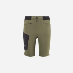 Spodenki turystyczne męskie Millet Ltk Speed Long Short M. Zielone szorty męskie Millet, z tkaniny, bez kołnierzyka. Za 395.75 zł.