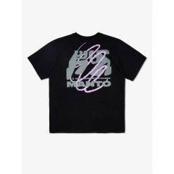 Koszulka sportowa MANTO Harmony oversize z krótkim rękawem. Czarne bluzki sportowe damskie Manto, xl, bez wzorów, bez ramiączek. Za 84.99 zł.