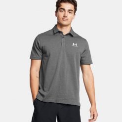 Koszulka polo męska Under Armour UA Icon. Szare koszulki polo męskie Under Armour, m, bez wzorów, bez ramiączek. W wyprzedaży za 126.79 zł.