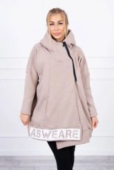 Bluza ocieplana z suwakiem beżowa. Brązowe bluzy z kapturem damskie KESI, l, z bawełny. Za 278.10 zł.