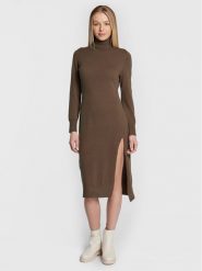 MICHAEL Michael Kors Sukienka dzianinowa MU2813ECSN Zielony Regular Fit. Zielone sukienki damskie MICHAEL Michael Kors, xs, bez wzorów, z dzianiny, bez kołnierzyka, bez ramiączek. Za 1,349.00 zł.