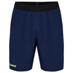 Szorty Hummel Blaze 2.0. Niebieskie szorty męskie HUMMEL, bez kołnierzyka. Za 181.50 zł.