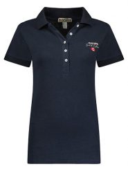 ANAPURNA Koszulka polo "Kelodana" w kolorze granatowym rozmiar: XXL. Niebieskie bluzki damskie ANAPURNA, xxl, bez wzorów, z bawełny, bez kołnierzyka, bez ramiączek. Za 91.99 zł.
