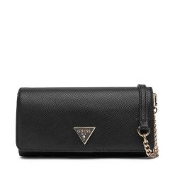 Torebka Guess. Czarne torebki klasyczne damskie Guess, z aplikacjami, wizytowe, bez kołnierzyka, bez ramiączek. Za 319.99 zł.