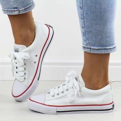 Białe trampki damskie American Dsln Lh25 Lh15. Białe trampki i tenisówki damskie American CLUB, bez wzorów, z tkaniny. W wyprzedaży za 89.10 zł.
