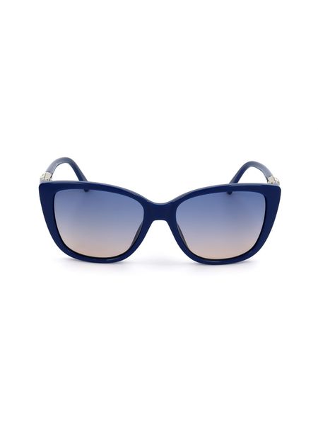 Swarovski Damskie okulary przeciwsłoneczne w kolorze niebieskim rozmiar: 54. Niebieskie okulary przeciwsłoneczne damskie Swarovski. Za 306.45 zł.
