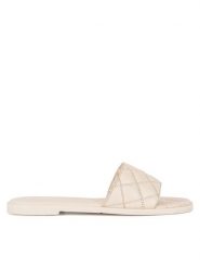 Badura Klapki HAPPY-08W3-086 Écru. Klapki damskie Badura, bez wzorów, ze skóry, bez obcasa. Za 179.99 zł.