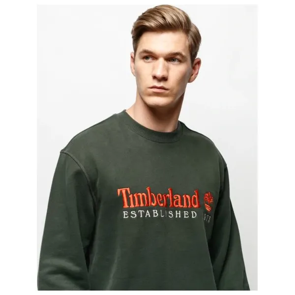 Timberland Bluza Outdoor Archive Crew , zielony, rozmiar M. Zielone bluzy bez kaptura męskie Timberland, m, z bawełny. W wyprzedaży za 319.99 zł.