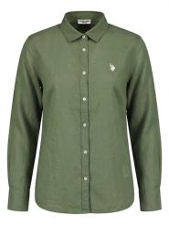 U.S. Polo Assn. Koszula - Regular fit - w kolorze oliwkowym rozmiar: XL. Brązowe koszule damskie U.S. Polo Assn., s, bez wzorów, z bawełny, bez kołnierzyka, bez ramiączek. Za 214.78 zł.