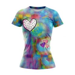 Koszulka do biegania damska PAINTED LOVE krótki rękaw. T-shirty damskie JUST HERO, bez wzorów, bez kołnierzyka. Za 119.00 zł.