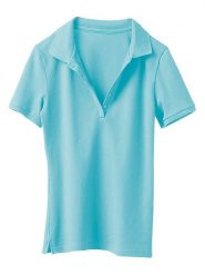 Heine Koszulka polo w kolorze turkusowym rozmiar: 36. Niebieskie bluzki damskie Heine, bez wzorów, bez kołnierzyka, bez ramiączek. Za 56.99 zł.