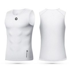 Koszulka rowerowa bez rękawów, szybkoschnąca. Białe t-shirty sportowe męskie WEST BIKING, l, z materiału, bez ramiączek, rowerowe. Za 79.60 zł.