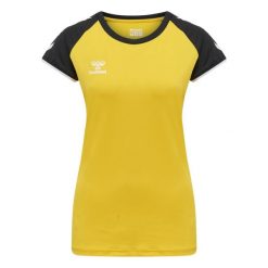 Koszulka damska Hummel hmlhmlCORE volley stretch. Żółte bluzki damskie HUMMEL, s, bez wzorów, sportowe, bez kołnierzyka, bez ramiączek. Za 185.50 zł.
