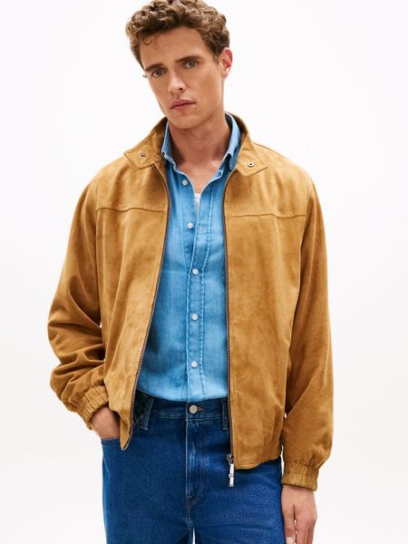 Tommy Hilfiger Tailored kurtka skórzana Mężczyźni skóra brązowy, M. Brązowe kurtki męskie Tommy Hilfiger Tailored, m, bez wzorów, ze skóry, eleganckie, bez kaptura. Za 1,899.95 zł.
