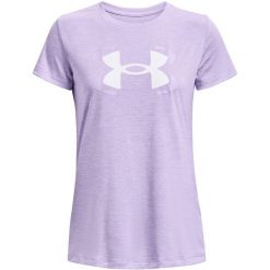 Koszulka damska Under Armour Tech Twist Graphic SSC. Fioletowe bluzki damskie Under Armour, m, bez wzorów, bez ramiączek. Za 99.90 zł.