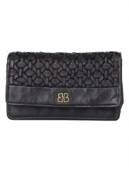 Bellicci Skórzany portfel "Perla" w kolorze czarnym - 17,5 x 10 x 3 cm rozmiar: onesize. Czarne portfele damskie Bellicci, bez wzorów, z materiału. Za 152.62 zł.