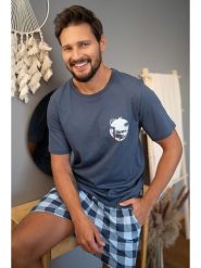 Doctor Nap Piżama w kolorze niebieskim rozmiar: L. Niebieskie piżamy męskie Doctor Nap, l, bez wzorów, z bawełny, bez ramiączek. Za 113.10 zł.