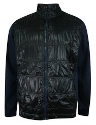 Kurtko-Bluza, Czarno-Granatowa, Wysoka Stójka, bez Kaptura, Lekka, Pikowana, Przejściowa -KINGS. Niebieskie bluzy bez kaptura męskie Jarek, xl, z bawełny. Za 157.00 zł.