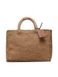 Manebi Torebka Sunset Bag Large V 2.2 AB Beżowy. Brązowe torebki klasyczne damskie Manebi, bez wzorów, z tworzywa sztucznego, bez dodatków. Za 909.99 zł.