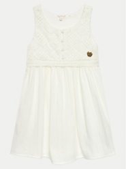 Guess Sukienka codzienna J4GK18 WG5H0 Écru Regular Fit. Sukienki dziewczęce Guess, z aplikacjami, z bawełny, bez ramiączek. Za 129.99 zł.